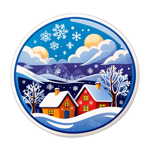 Стикер с зимней погодой в Калининграде