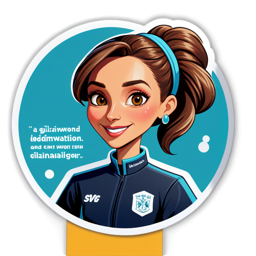 Una pegatina inspiradora sobre trabajo en equipo y dedicación