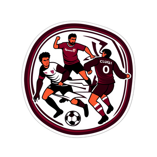 Sticker zeigt das Duell "Häcken - CFR Cluj"