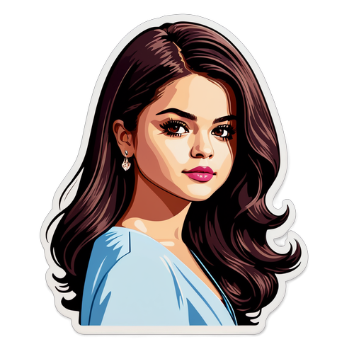 Ilustrație artistică cu Selena Gomez