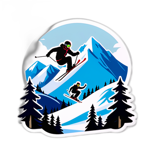 Mandhari ya Barafu na Waendesha Skikoo