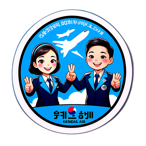 한국항공 직원 환영 스티커