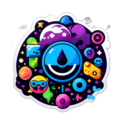 Stickers met het Steam-platformlogo en populaire game-iconen