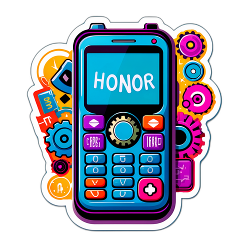 Sticker Telefon Vintage Berwarna