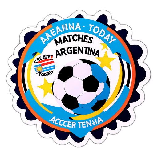 Calcomanía de Calendario: Partidos de Fútbol en Argentina