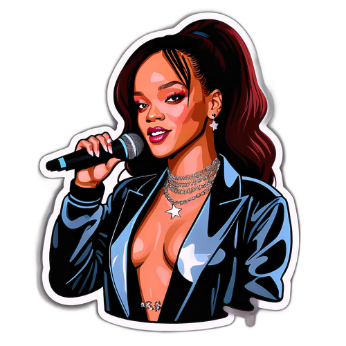 Rihanna i konsertpose