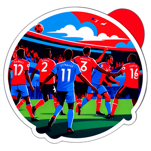 Animovaný fotbalový zápas mezi Crawley Town a Crystal Palace