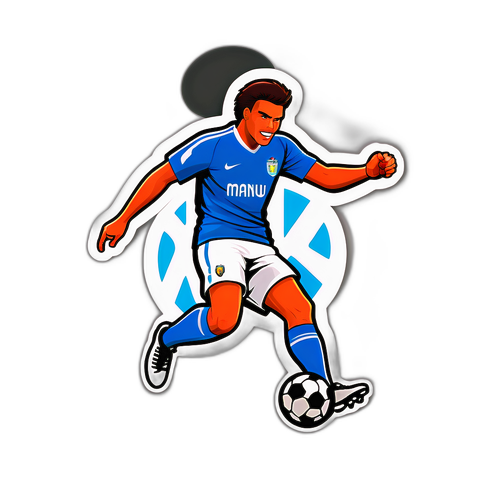 Sticker med fotballspiller 'Manu'