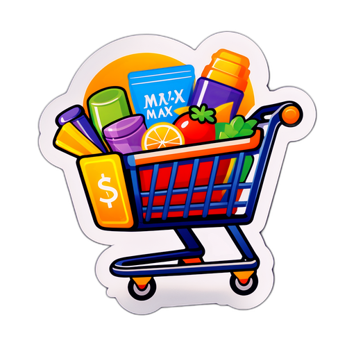 Mr. Max製品のセールを示すステッカー