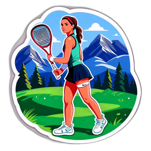 Sticker de Emma Navarro en pose elegante