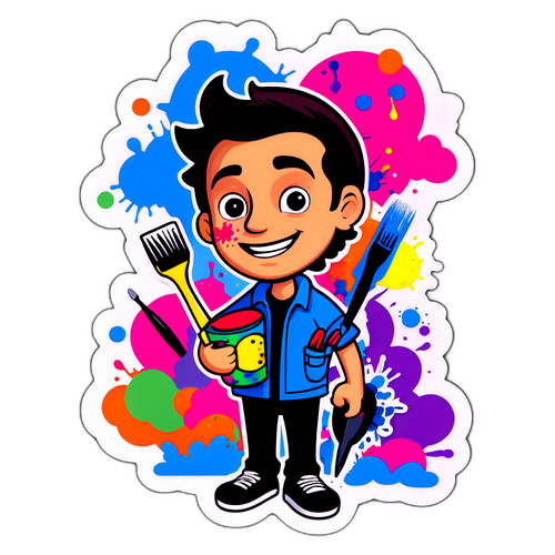 מדבקה whimsical של מיכאל הרפז