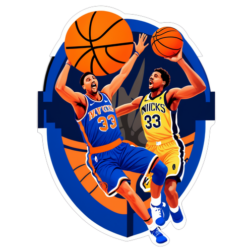 Energetic Sticker ng Rivalry ng Knicks at Pacers