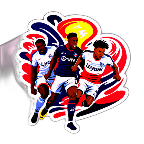Sticker ya Kuonesha Mashindano Kati ya Lyon na RB Salzburg