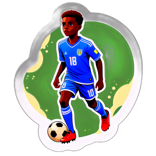 En nostalgisk illustration av Alexander Isak som barnspelare