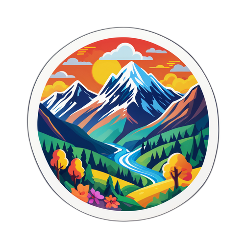 मनाली का मौसम-थीम वाला स्टिकर