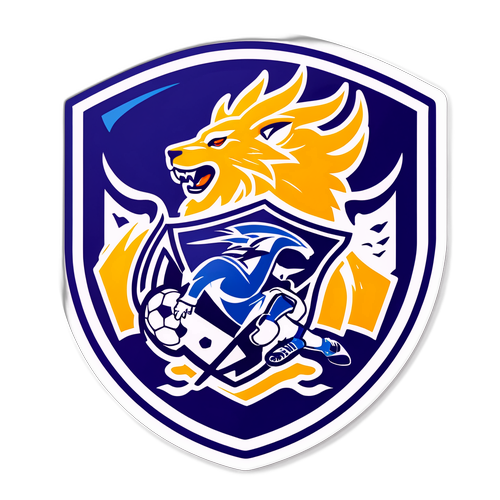 โลโก้ทีม Ipswich ในฉากฟุตบอลที่เข้มข้น