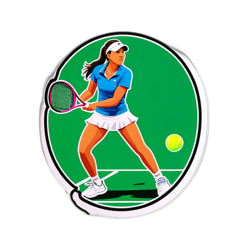 Тенісна наклейка на честь Джессіки Пегули