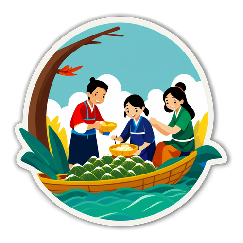 端午佳節家人共製粽子