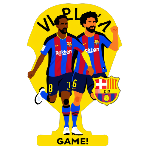 Barcelona vs Villarreal Kampdag Sticker