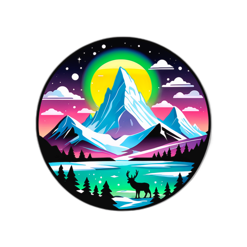 格林蘭的夢幻景色貼紙