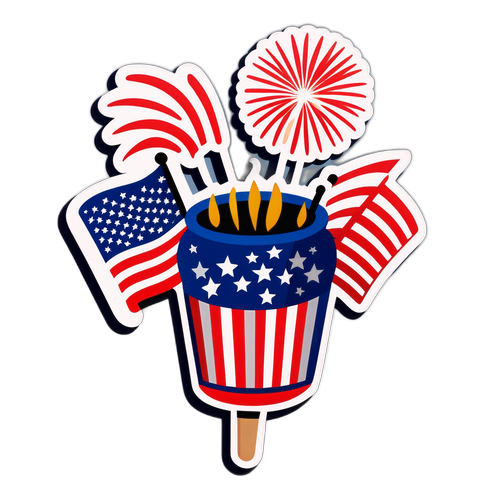 Festive Independence Day Celebration Sticker