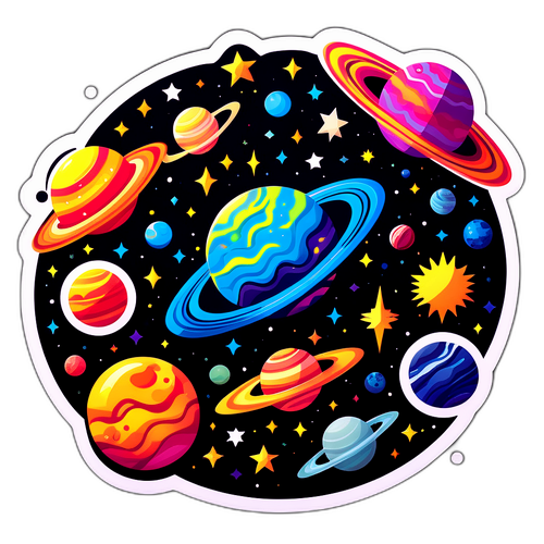 宇宙の幻想的なデザインステッカー