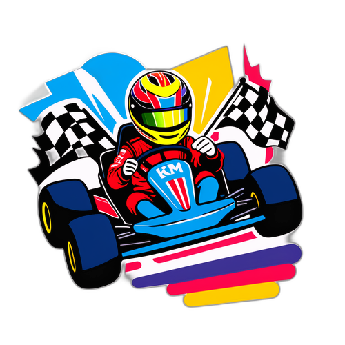 Samolepka Kimiho Antonelliho na go-kartu