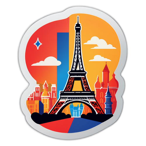 Descubra a França de uma Forma Artística: O Sticker Surpreendente dos Ícones Parisienses!