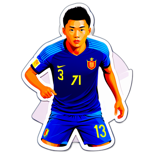 Hình ảnh cầu thủ U-23 Trung Quốc sẵn sàng phòng ngự