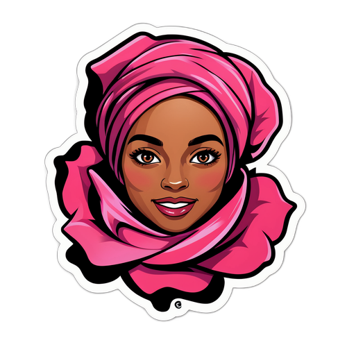 Motiverande Rosa Kafaji Klistermärke