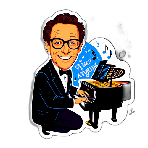 Legesyg sticker af Tom Lehrer ved klaveret