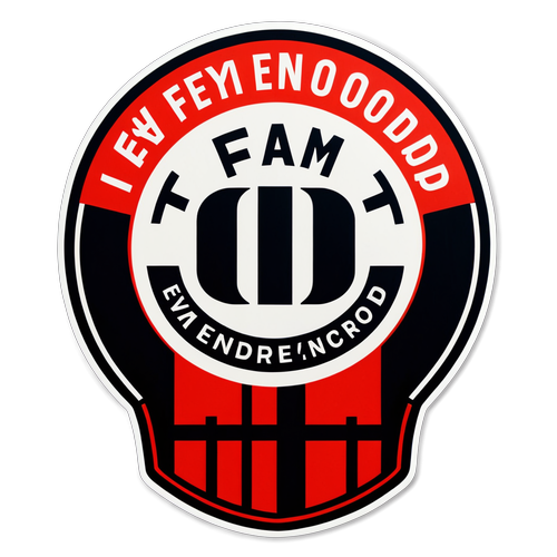 Sticker de Feyenoord con Diseño de Rayas Rojas y Negras