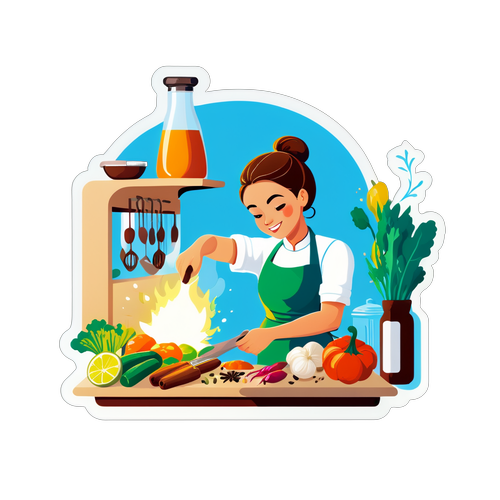 Scène de cuisine avec Mallory Gabsi