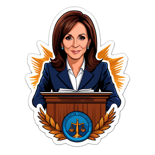Ilustración de Cristina Kirchner en un Tribunal