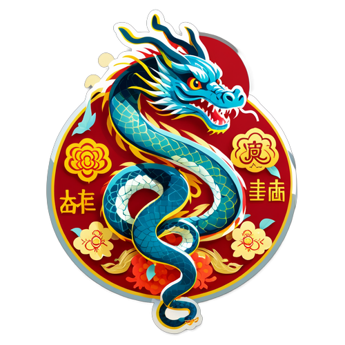 Une composition de dragon et serpent pour le Nouvel An Chinois 2025