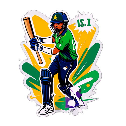 एक क्रिकेट-थीम वाला स्टिकर: उस्मान तारिक