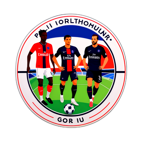 Stiker Seni Perlawanan Bola Sepak PSG vs Tottenham