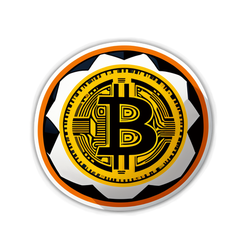 Bitcoin Symbol i Fodbold Design