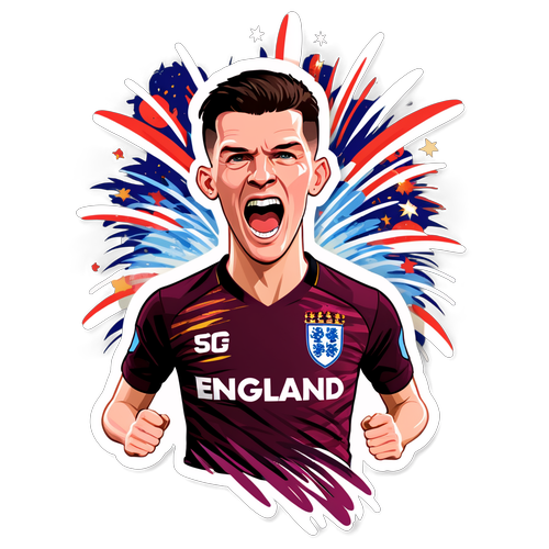 Declan Rice's Epic Goal Celebration: England's Star Shines Bright Amidst Fireworks!