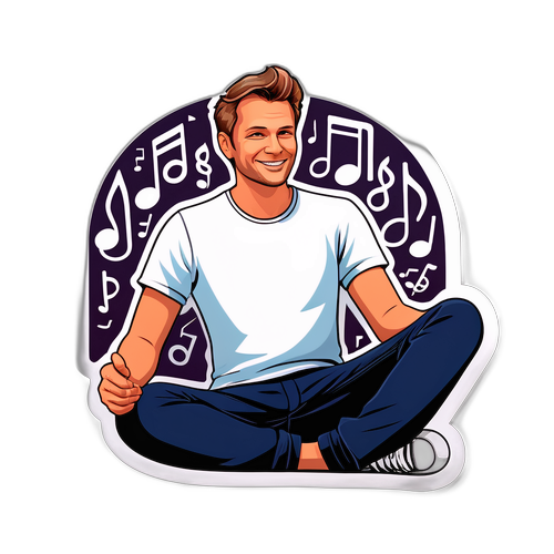 Wesoła naklejka z Danielem Martyniukiem