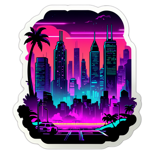 Eine geheimnisvolle, futuristische Stadtlandschaft von GTA 6
