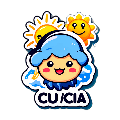 Stiker Cuaca Lucu