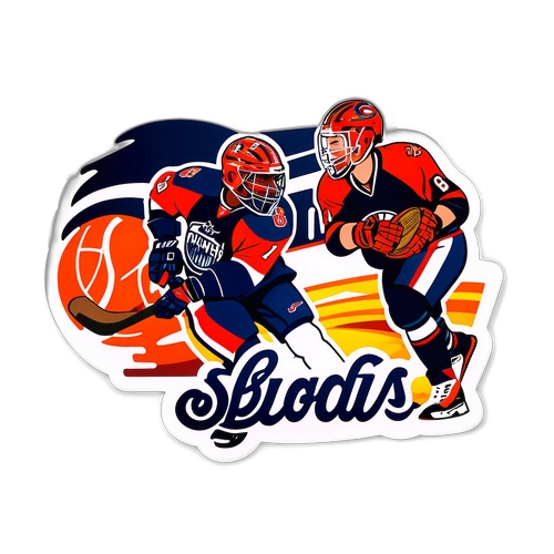 Pegatina que captura la emoción de los playoffs