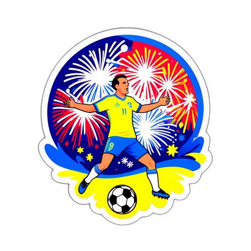 Pemandangan Sepak Bola Berwarna-warni