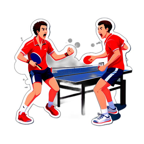 乒乓球比赛的激情时刻