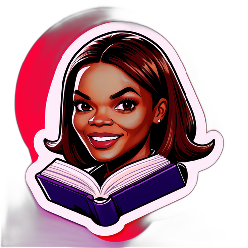 Sticker van Candace Owens met een boek
