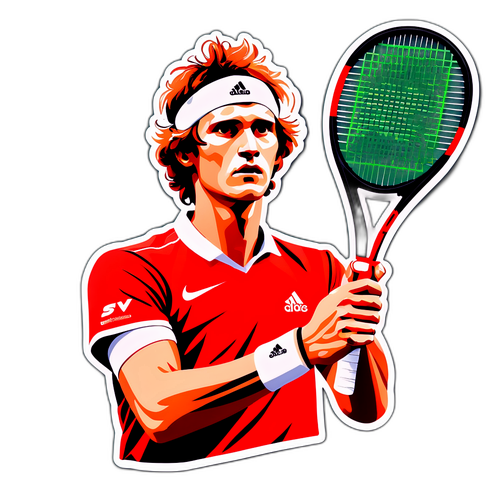 Sticker Minimalista de Alexander Zverev