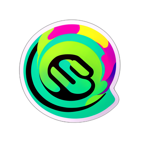 Design de sticker cu logo-ul Spotify și note muzicale