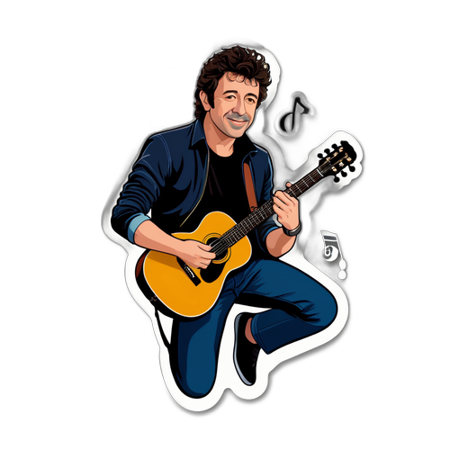 Patrick Bruel met gitaar