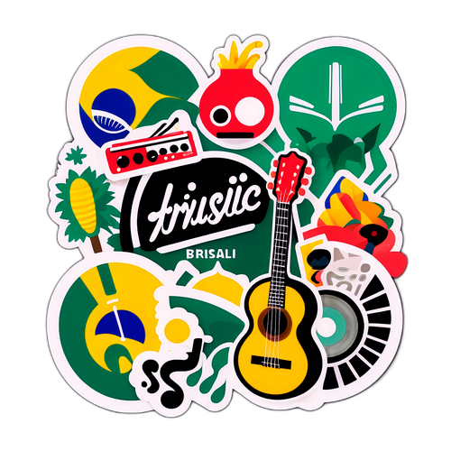 Sticker da Evolução da Música Brasileira